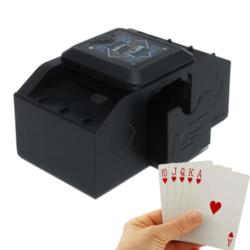 Fruusv Automatic Shuffler Machine, Battery-Operated Electric Poker Shuffling Machine, 7.87x3.74x3.74 Inches Sturdy Accessories for Casual Players, Seasoned Card Game Enthusiasts von Fruusv