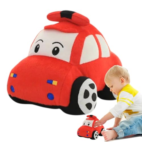 Fruusv Car Stuffed Plush, Cute Cartoon Plush Car, Soft Car Plush, Plush Car Model Doll, Stuffed Car Doll Toy for Living Room, Sofa, Bedroom and Car, 23cm, Red, Purple, 280g von Fruusv