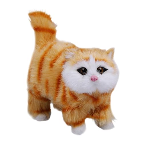 Fruusv Cat Bedroom Decoration Cute Stuffed Cat for Kids Plush Cat for Girls and Boys Soft Plush Cat Ornament Simulated Cat Stuffed Animal Kids Plush Cat Toy Plush Pet Toy for Kids Stuffed Animal Cat von Fruusv