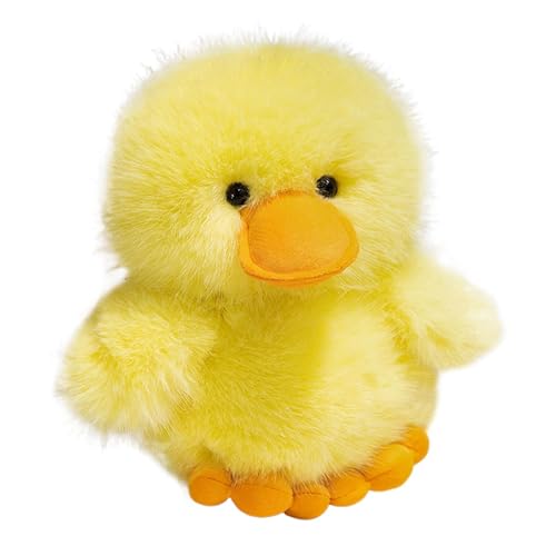 Fruusv Duckling Stuffed Animal, Plush Fried-Hair Duck, Cute 9.84-Inch Duck Plush, Hugging Plush Pillow, Cuddly Plushie Hugger Toy, Nursery Room Decor Duck, Animal-Themed Party Plushie von Fruusv