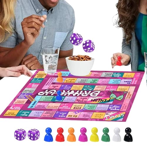 Fruusv Fun Drinking Games for Adults, Leather Mat Adult Drinking Games Board Game, Adult Games Drinking Party Games Interactive for Game Night, Birthday, Age Over 14, Drinking Board Game for Adults von Fruusv