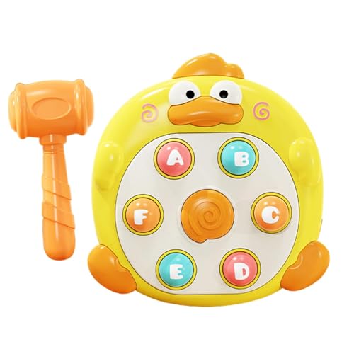 Fruusv Interactive Whack Mole Game, Cartoon Duck Toy with Hammer, Educational Hammering Toy for Kids, Fine Motor Skills Toys for, Duck Themed Hammering Game, Whack-a-Mole Style Toy for Children von Fruusv