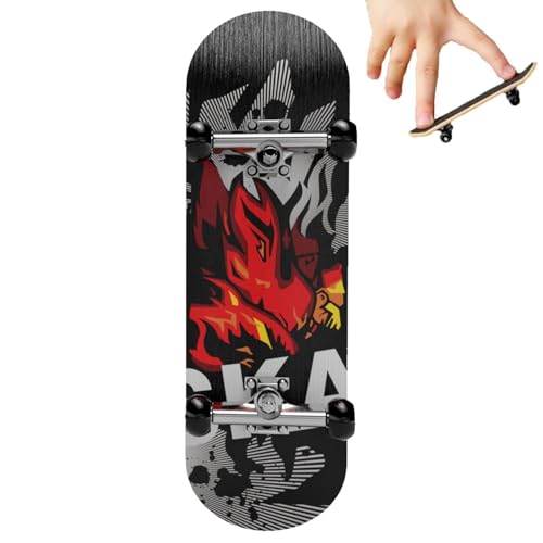 Fruusv Mini-Skateboard-Spielzeug - Fingerscooter-Spielzeug mit 5-lagigem Ahornholz-Deck - Finger Skate Board für Fingerboard-Spiele, Kreativität, Skateboard-Stunts, Dekoration für den Schreibtisch von Fruusv