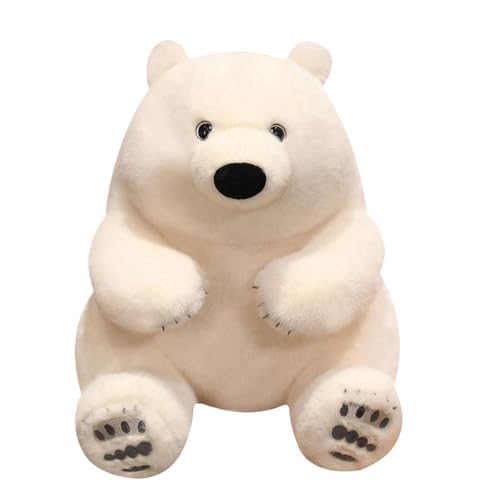 Fruusv Polar Bear Stuffed Animal, Cute Cartoon Animal Hug Plush Doll, Polar Bear Plush Toy, 25cm Soft Plush Bear, Realistic Polar Bear Stuffed Animal, Stuffed Polar Bear for Kids von Fruusv