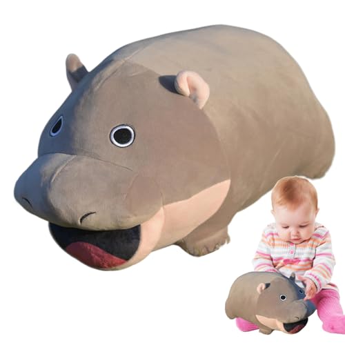 Fruusv Realistic Hippo Plush, Hippo Stuffed Doll, Plush Hippo Toy, Stuffed Animal Hippo, Hippo Plushie Toy, Hippo Plush Toy, Unique Plush Dolls, Hippo Stuffed Animal 35x17x15cm von Fruusv