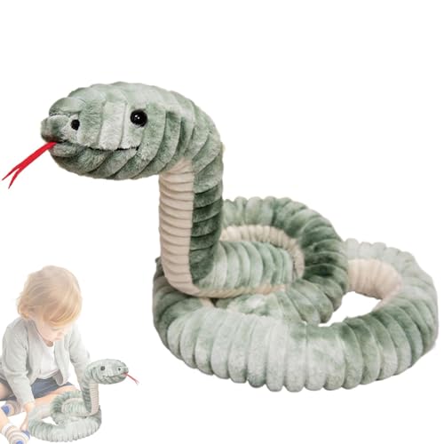 Fruusv Realistic Stuffed Snake, Soft Animal Toy, Snake Stuffed Animal, Realistic Snake Toy, 180x10x10 cm, Prank Snake Plush Toy, Realistic Stuffed Animal for Boys and Girls Sleeping Companion von Fruusv