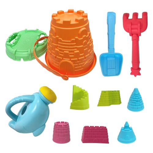 Fruusv Sand Toys, 11-Piece Kids Beach Set, Kids Outdoor Play Kit, Sand Construction Tools, Interactive Castle Building Plathing for Babies and Children, 21x22x23cm/8.27x8.66x9.06 Inches von Fruusv