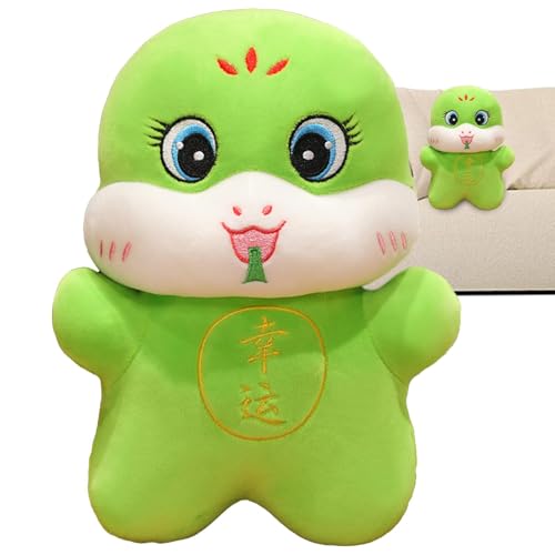 Fruusv Snake Stuffed Animal - 11Inch Snake Stuffed Animal 3D Chinese Snake Plushies - Snake Plush Doll Chinese New Year Snake Stuffed Animals 2025 Year of The Snake Mascot for Chinese Animal Doll von Fruusv