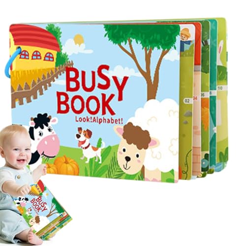 Fruusv Sticker Books, Educational Number Recognition, Toddler & Activity Set, Creative Learning Preschoolers for Interactive & Fun, Portable Travel Toy, School, Restaurant, 21x14x1cm von Fruusv