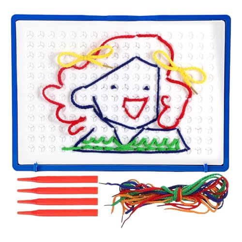 Fruusv Thread Board for Kids, Interactive Sensory and Educational Toy, Fine Motor Skill Development with Preschool Embroidery Activities, Inspired Toy for Creativity, Learning von Fruusv