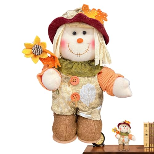 Handmade Scarecrow Autumn Shelf Sitters Figurines, 9.06 Inches Fall Harvest Scarecrow Doll for Holiday Home Decor – Whimsical Decorative Piece ideal for Bringing Warmth von Fruusv