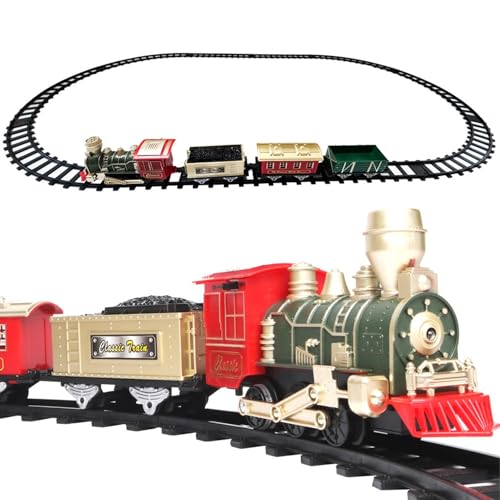 Kids Christmas Train Set, Battery Operated Christmas Train, Toy Train Set with Light and Sound, Christmas Train Set for Boys and Girls, Train Set for Kids Ages 3-7, Holiday Electric Train Toy von Fruusv