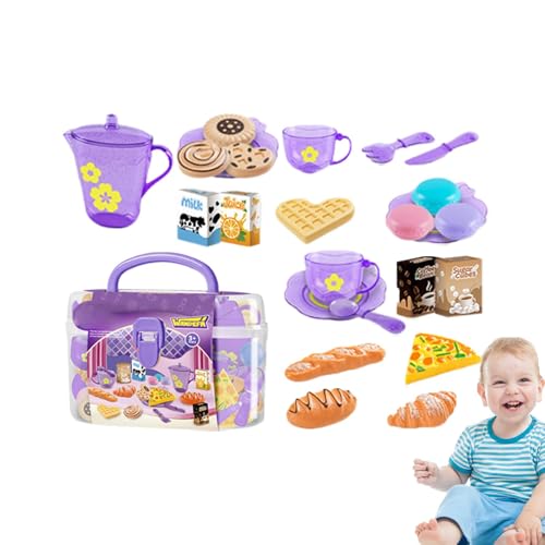 Kids Kitchen Playset, Children Cooking Set, Portable Toy Food Kit with Storage Case, Interactive Pretend Play for Home, Preschool, Daycare, Fun Learning Activity von Fruusv