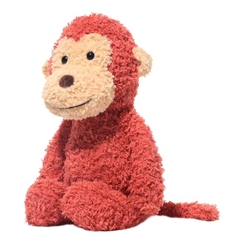 Monkey Plush Doll, Huggable Monkey Toy, Soft Monkey Figurine, Plush Animal Monkey Toy, Plush Monkey for Bedroom, Stuffed Monkey for Sofa, Monkey Plush for Living Room, Cuddly Monkey Doll, von Fruusv