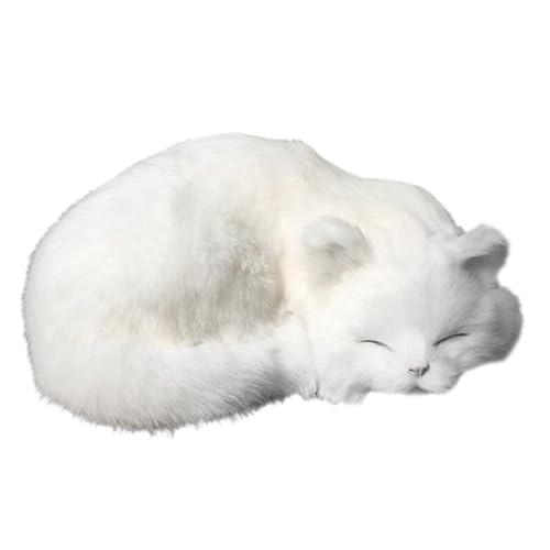 Plüsch-Kätzchen-Puppe | Realistische Plüschkatze | Soft Kitty Hugging Stofftiere, realistische Stofftierkatze, kuscheliges Katzenplüschtier, realistische Kittypuppe für Kinder, Stoffkatzen, Tiermodell von Fruusv