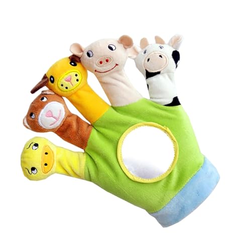 Plüschhandpuppe, weiches Puppengeschichtenspielzeug, Tierhandpuppenhandschuhe, interaktives Lernspielzeug, fantasievolle Spielpuppen für Kinder, Handpuppen zum Geschichtenerzählen, Handpuppen mit Tier von Fruusv