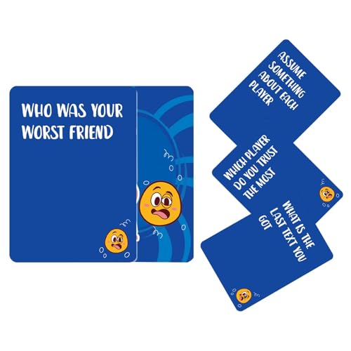 Questions and Answers Cards, 50x English Party Game, Strategy Challenge Cards, Fun Conversation Starter for Competitive Gameplay, Friends, Family, 3.5x2.52 Inches von Fruusv