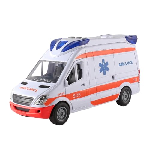 Rescue Vehicle Toys, Ambulance Figurine Toy, Toy Ambulance Car, Fun Rescue Vehicle with Lights and Sound, Toy Ambulance, Toys Ambulances for Boys, Pp, 10.63x3.94x5.51 Inches von Fruusv