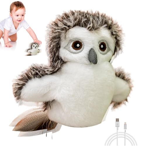 Snow Owl Plush Toy, Stuffed Owl Plush Doll, Creative Plush Snowy Owl Toy, Electric Snowy Owl Plush Toy, Owl Plush with Bird Sounds, Interactive Owl Plush, Simulated Snowy Owl Toy, Realistic Owl Plush von Fruusv