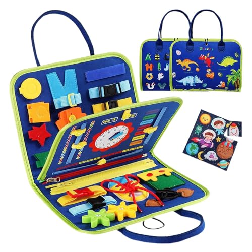 Soft Sensory Board, Road Trip Games, Life Skills Development Toy for Kindergarten, Home School Educational, Fine Motor Activities, About 28x23x3cm, Material Felt von Fruusv