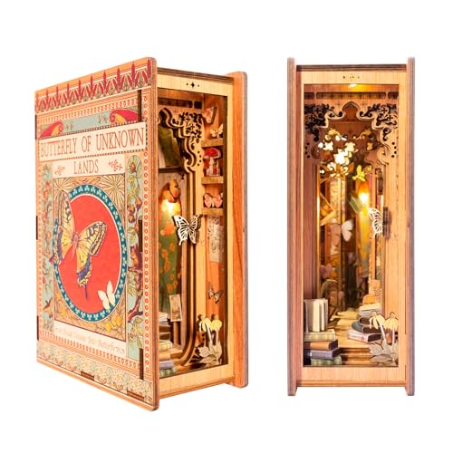 Fsolis Book Nook DIY Puppenhaus Miniatur Haus Kit mit Holz Möbeln und LED-Licht, 3D Holzpuzzle Bücherecke Bücherregaleinsatz Kits, Modellbausätze für Erwachsene zum Bauen, Kreatives Geschenk BK01 Fsolis Book Nook DIY Puppenhaus Miniatur Haus Kit mit Holz Möbeln und LED-Licht, 3D Holzpuzzle Bücherecke Bücherregaleinsatz Kits, Modellbausätze für Erwachsene zum Bauen, Kreatives Geschenk BK01 von Fsolis
