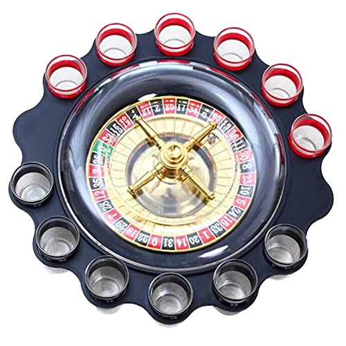 Fubdnefvo 12 Cups of Russian Roulette Wheel Spinning Wine Glass Game KTV Roulette Game Wine Glass Spinning Wheel Drinking Toys von Fubdnefvo