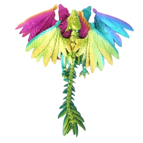 Fubdnefvo Dynamischer 3D-Gedruckter Drache, Kristalldrache, Zappelspielzeug für Erwachsene, 3D-Gedruckter Beweglicher Drache, Zufällige Farbe von Fubdnefvo