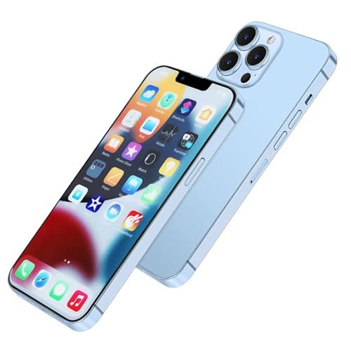 FufoneUS Anzeige gefälschte Spielzeug Telefon Handy Metallic-Modell Nicht funktionierende Replik 1:1 Telefon für Phone 13 pro max gefälschte Spielzeug Handy, 13pro Max Blau Farbbildschirm von FufoneUS