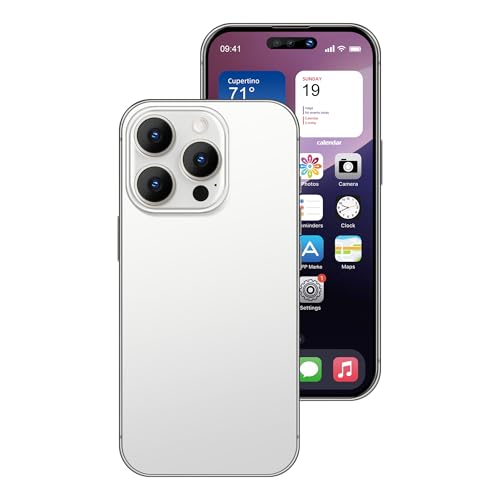 FufoneUS Anzeige gefälschte Spielzeug Telefon Handy Metallic-Modell Nicht funktionierende Replik 1:1 Telefon für Phone 16 Pro Max gefälschte Spielzeug Handy, 16 Promax weiß Farbbildschirm von FufoneUS