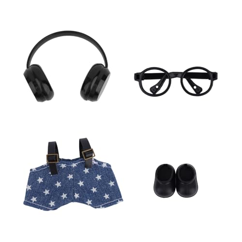 4stk 17cm Puppenkleidung Set, Inklusive Overall Kopfhörer Brille und Schuhen Modischer Lässiger Kleidung und Accessoires Keine Puppe Enthalten 4stk 17cm Puppenkleidung Set, Inklusive Overall Kopfhörer Brille und Schuhen Modischer Lässiger Kleidung und Accessoires Keine Puppe Enthalten von Fukaisu