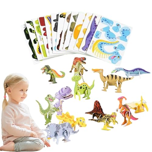 3D-Puzzles Für Kinder,3D-Puzzles, Puzzles Cartoon-Puzzle 25 Teile | DIY Pädagogisches 3D-Tierpuzzle Für Familienzeit Und Kinderentwicklung von Fukamou