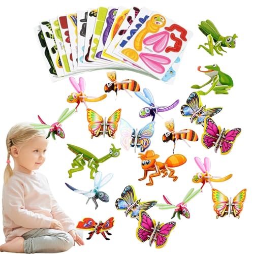 3D-Puzzles Für Kinder,3D-Puzzles, Puzzles Cartoon-Puzzle 25 Teile | DIY Pädagogisches 3D-Tierpuzzle Für Familienzeit Und Kinderentwicklung von Fukamou