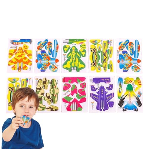 Fukamou 3D-Puzzle für Kinder,3D-Puzzles für Kinder,Tierpuzzles für Kleinkinder - 3D-Schaum-Dino-Flugzeug-Panzer-Puzzles, Handmontage, dreidimensionales Modellspielzeug von Fukamou