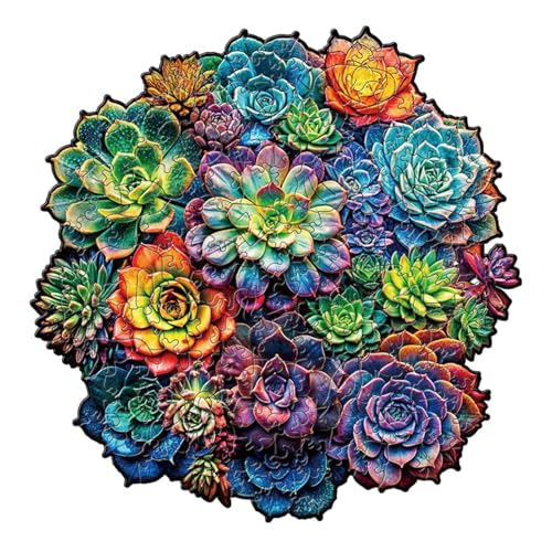 Fukamou Blumenpuzzle, Holzblumenpuzzle | Kunst-Blumen-Puzzle Für Erwachsene - Buntes -Pflanzen-Kunstpuzzle, Exquisite Kunstwerke, Wanddekoration Für Familienspiele von Fukamou