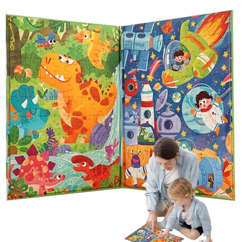 Fukamou Buch mit magnetischen Puzzles für Kinder, magnetische Puzzles für Kleinkinder | Magnetisches Puzzle-Buchspielzeug für - Kinder-Magnet-Puzzle-Spielzeug für Zuhause, Auto, Outdoor, Roadtrip von Fukamou