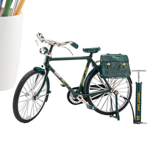 Fukamou Fahrrad Modell Waage - -Finger-Fahrrad Mit Luftpumpe-Fahrrad Skulptur Aus Metall Für Schreibtisch,Tischplatte, Regal, Schrank Für Schlafzimmer, Garten, Wohnzimmer, Weihnachtsdekoration von Fukamou