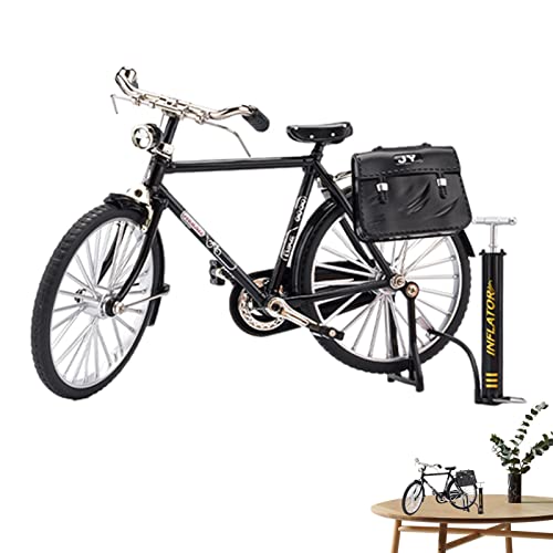 Fukamou Fahrrad Modell Waage - -Finger-Fahrrad Mit Luftpumpe-Fahrrad Skulptur Aus Metall Für Schreibtisch,Tischplatte, Regal, Schrank Für Schlafzimmer, Garten, Wohnzimmer, Weihnachtsdekoration von Fukamou