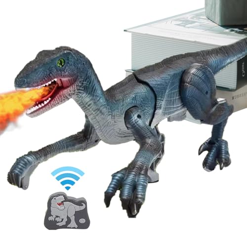 Fukamou Fernbedienung Dinosaurier,Dinosaurier Fernbedienung, Interaktives Dinosaurierspielzeug Mit Sound Und Fernbedienung, Brüllen -Und Sprühen Sie Realistische Roboter-Dinosaurierspielzeuge Für von Fukamou