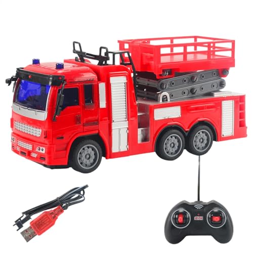 Fukamou Feuerwehrauto-Spielzeugset,Feuerwehrauto-Spielzeug Für Kleinkinder, Kinder-Feuerwehrauto-Modellset, Feuerwehrauto-Spielsets Mit -Glatten Oberflächen Für Zuhause, Park, Kindergarten Und Schule von Fukamou