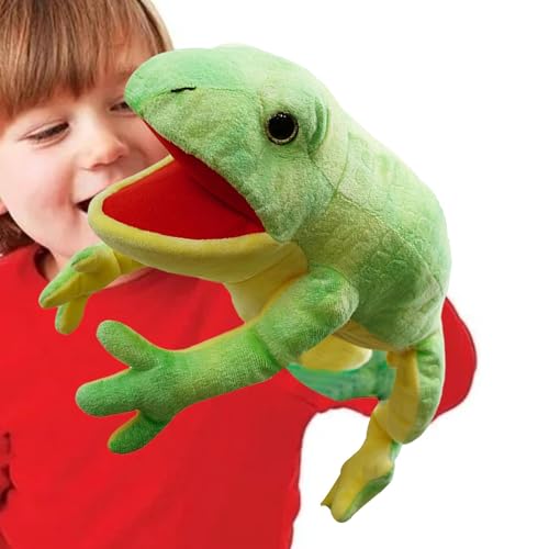 Fukamou Handpuppen Mit Beweglichem Mund | Kuscheltiere Handpuppen Tierplüschtier,Weiche Und Farbenfrohe Tierpuppe Für Showtheater, W-eihnachts-Osterkörbe von Fukamou