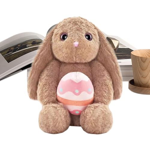 Fukamou Plüsch,Kuscheltiere | 12-Zoll-Häschen-Kuscheltiere Mit Eiern - Sitzender -Osterhase, Stofftier, Hasen-Plüschtier, Ostern, Gefüllter, Umarmbarer Begleiter Für Kinder, Und von Fukamou