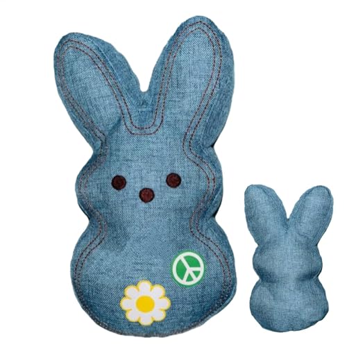 Fukamou Hase Stofftier, Hase Plüschtier,Stofftier-Kaninchenpuppe Aus Jeansstoff - Kuscheliges Tierspielzeug Für Die -Heimdekoration, Anschmiegsame Plüschtiere Für Kinder Und Erwachsene von Fukamou