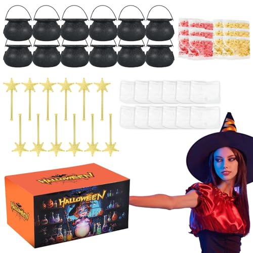 Fukamou Hexenkessel-Topf-Spielzeug,Halloween-Sprudelkessel-Spielzeug - Wissenschaftskit Zum Ausbruch Eines -Vulkans - Wissenschaftliches Schneeausbruch-Vulkan-Spielset, Hexensuppentrank-Spielzeugset von Fukamou