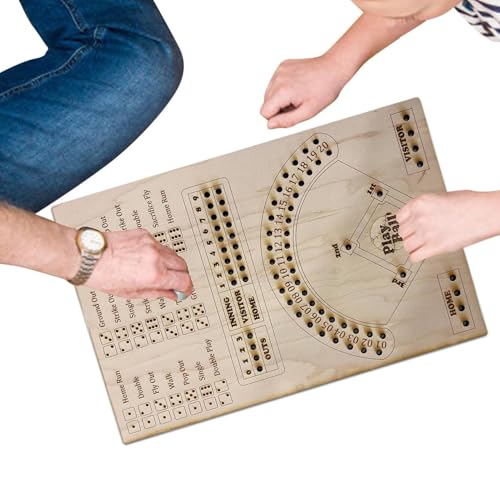 Fukamou Holz-Baseballspiel, Baseball-Würfel-Brettspiel | Holzbrett-Tisch-Mathe-Spiel Mit Würfeln - Strategie-Denkspiel Für -Familie, Frühes Lernspielzeug Für Kinder Und Erwachsene Fukamou Holz-Baseballspiel, Baseball-Würfel-Brettspiel | Holzbrett-Tisch-Mathe-Spiel Mit Würfeln - Strategie-Denkspiel Für -Familie, Frühes Lernspielzeug Für Kinder Und Erwachsene von Fukamou