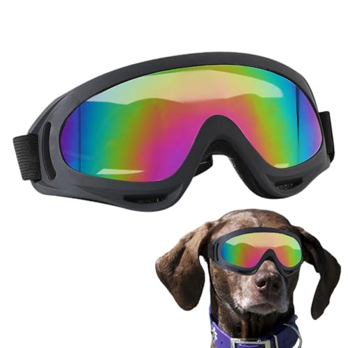 Fukamou Hundesonnenbrille - Hundebrillen - Brillenschutz-Welpen-Sommer-Strandbrille Mit Verstellbarem Riemen, Brillenbrille Für- Hunde Mittlerer Und Großer Rassen von Fukamou