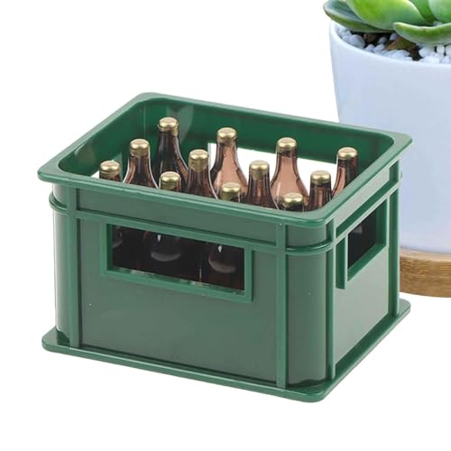 Fukamou Miniatur-Bierflaschen-Box – Miniatur-Weinflaschen | Miniatur-Ornamente, Foto-Requisite Für Männer, Tischdekoration Für -Feengarten, Kneipen-Bar-Dekoration von Fukamou