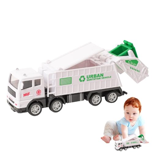 Fukamou Müllwagen-Spielzeug Für Jungen | Simulation Müllwagen Spielzeug Reibungsbetriebene Autos | Spielzeugfahrzeuge Sanitär -Müllwagen Mo Für Jungen Mädchen Kleinkinder Kinder Urlaub von Fukamou
