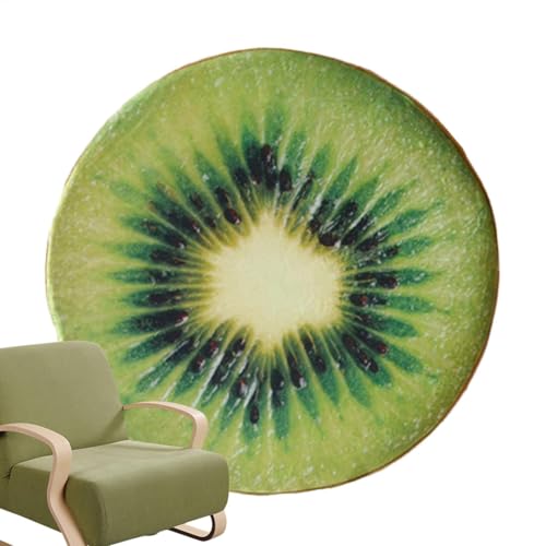 Fukamou Obstkissen, Wassermelonenkissen - Runde Weiche -Plüsch-Fruchtkissen | Kiwi-Orange-Zitronen-Wassermelonen-Sitzkissen, Sofakissen- Für Zuhause, Kindercouch, Klassenzimmer von Fukamou