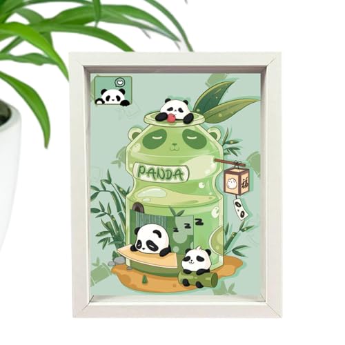 Fukamou Panda-Puzzles,Panda-Puzzles für Erwachsene | Kleinkind-Lernpuzzlespiele für Kinder,Kleine Bilderrahmen-Dekoration, Kinder-Panda-Puzzle, pädagogische Lern-Puzzles von Fukamou