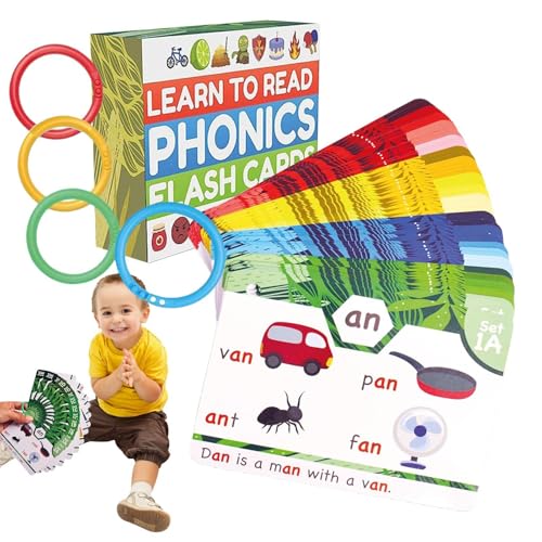 Fukamou Phonics Sight Words Lernkarten,Sight Words Lernkarten | Lesen Lernen In 20 Schritten | Konsonanten Und Gemeinsame Mischungen- Für Vorschule, Kindergarten von Fukamou